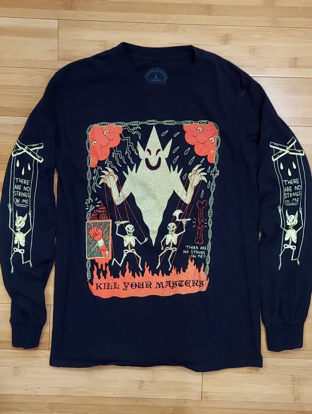Wizard Of Barge Kill Your Masters Long Sleeve Graphic Tee Size Small Horror